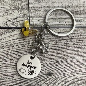 “Bee Happy” Key Chain Charm NWT